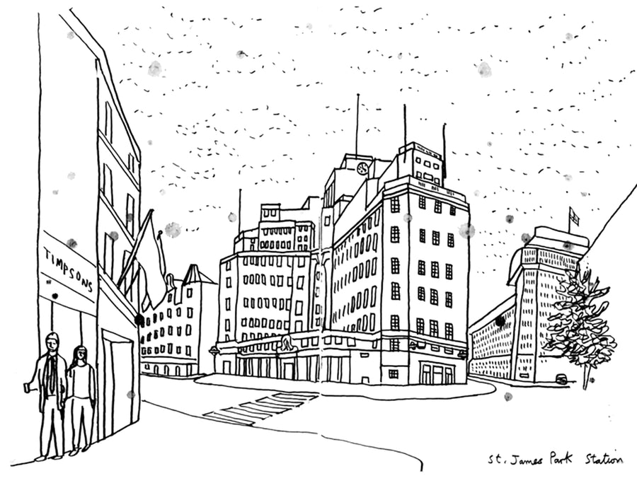 St James's Park Station London Sketch Paul Leith